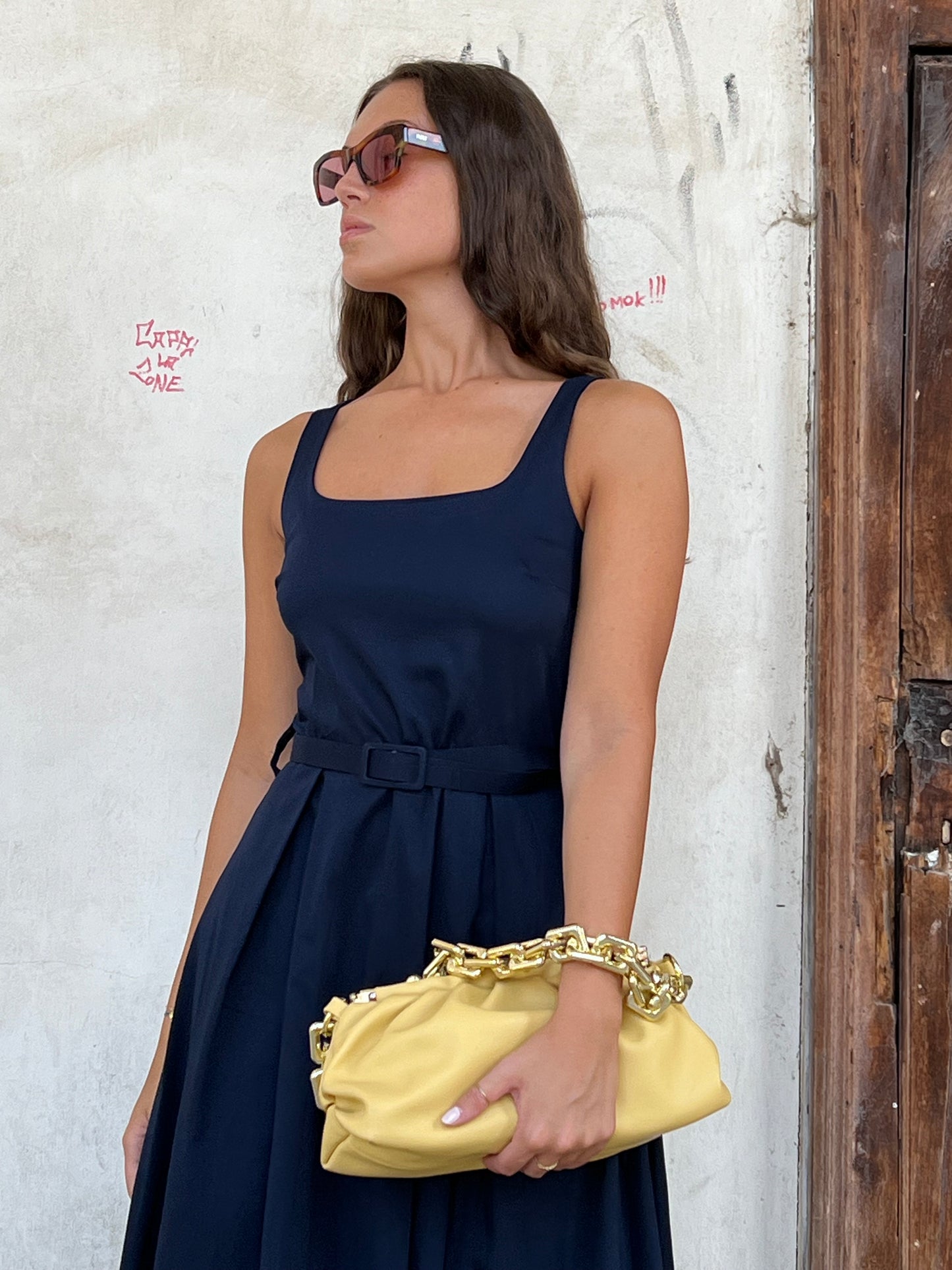 CHARLOTTE DRESS BLU tg.S