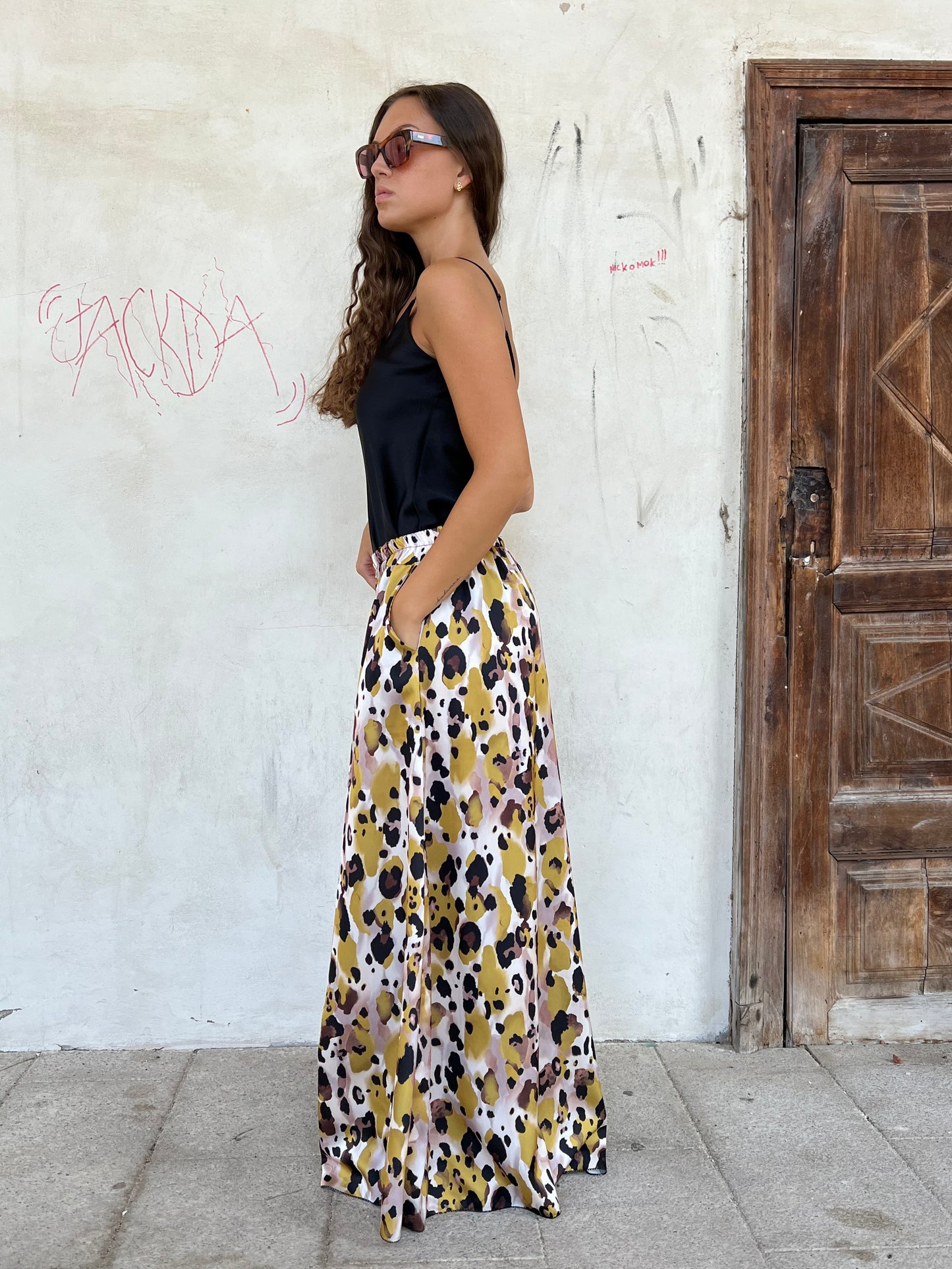 SABRINA PANTALONE AMPIO VAR.SENAPE