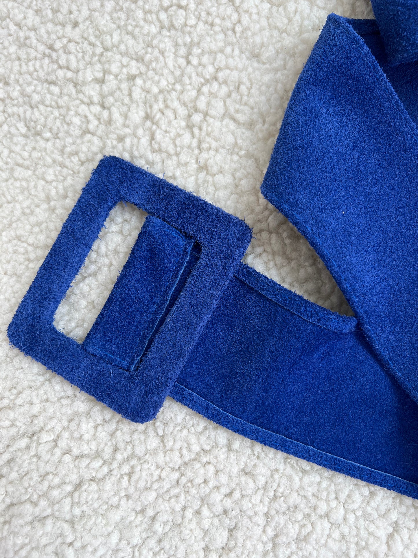 CINTURA SCAMOSCIATA BLU ROYAL