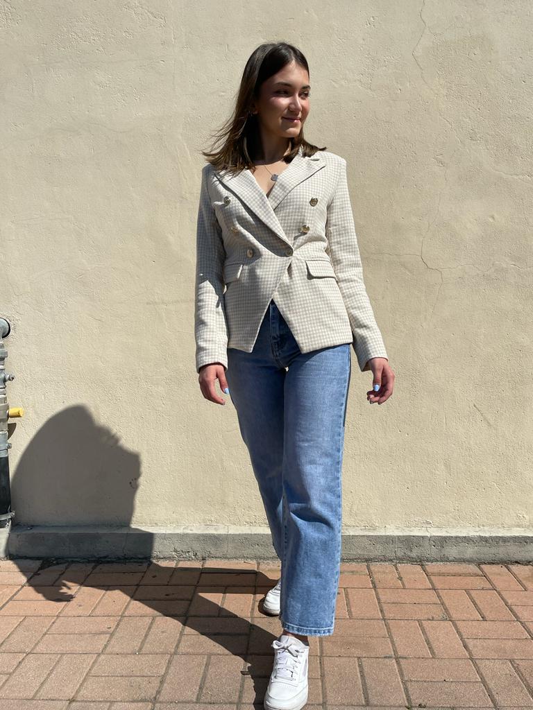 Blazer pied de poule