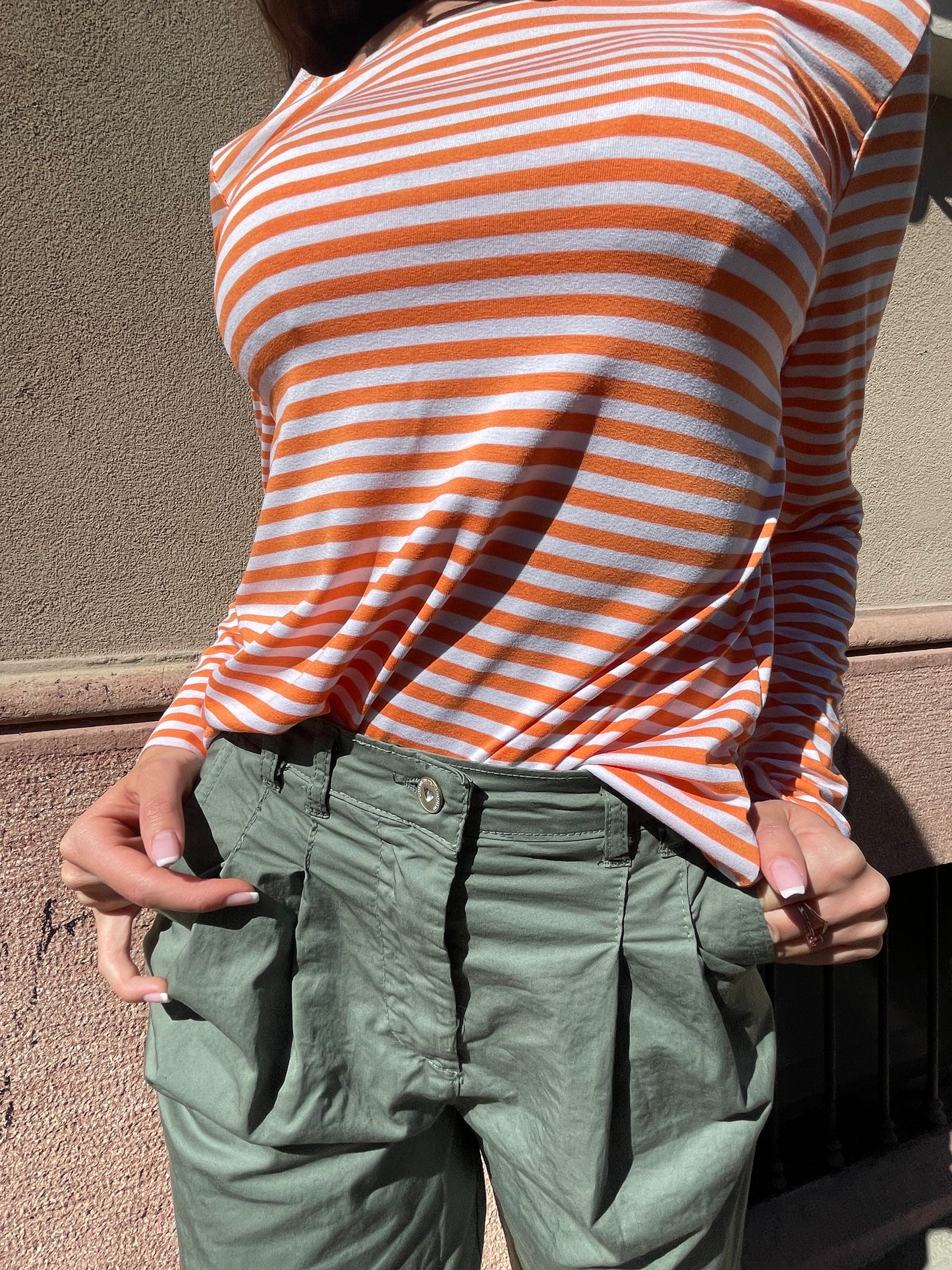 Maglia basic a righe