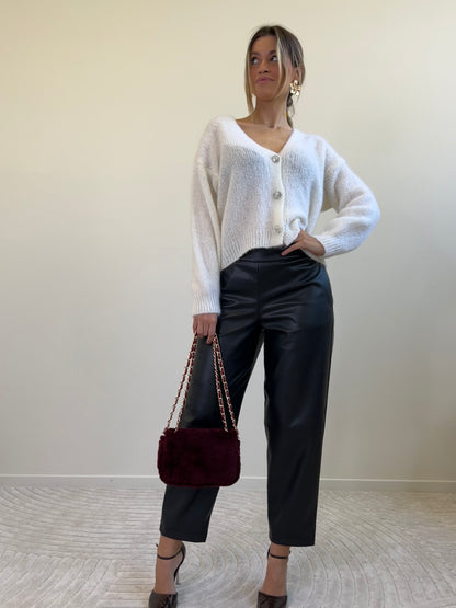 CLIO CARDIGAN MOHAIR BIANCO