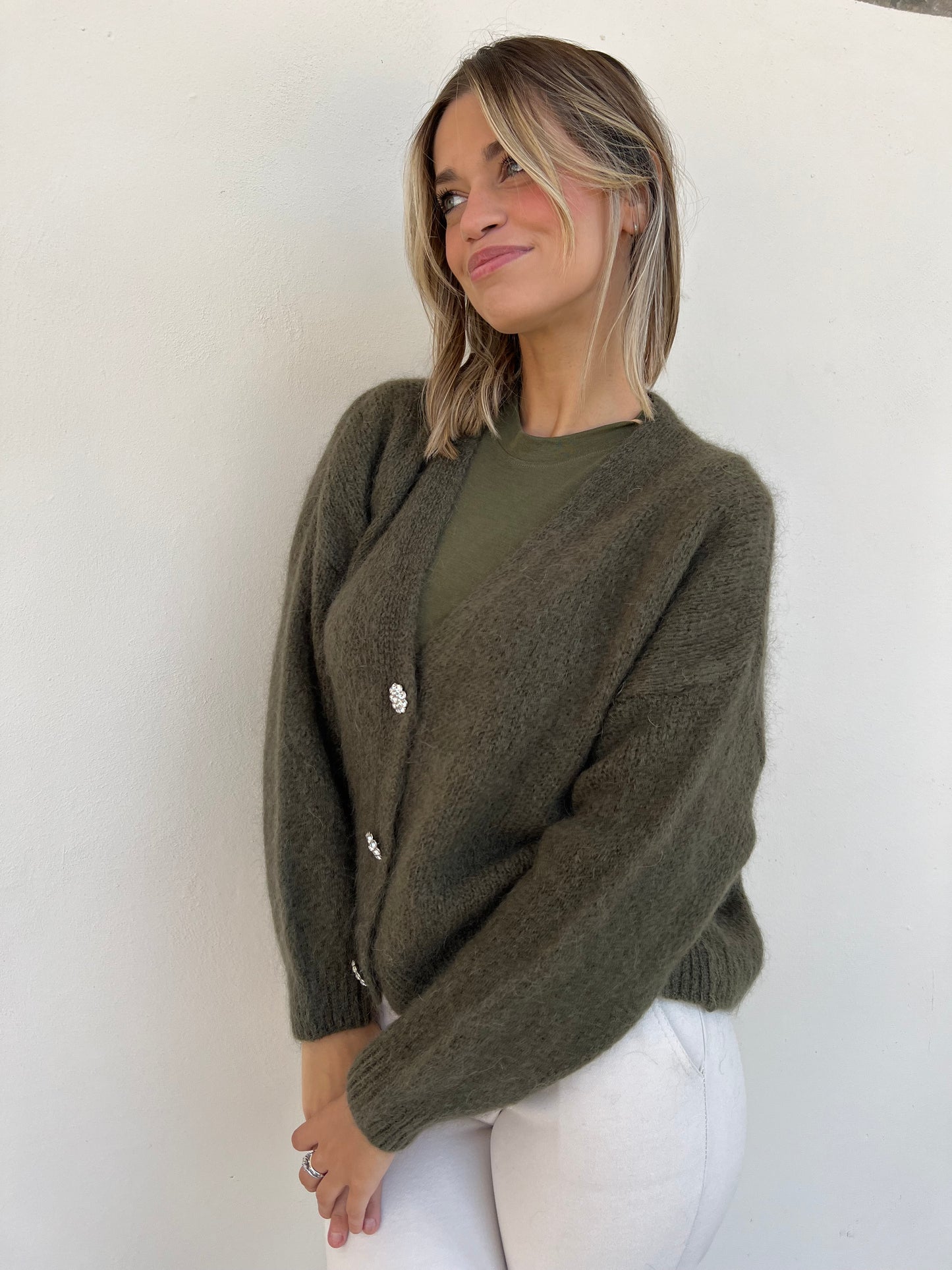 CLIO CARDIGAN MOHAIR VAR. VERDONE
