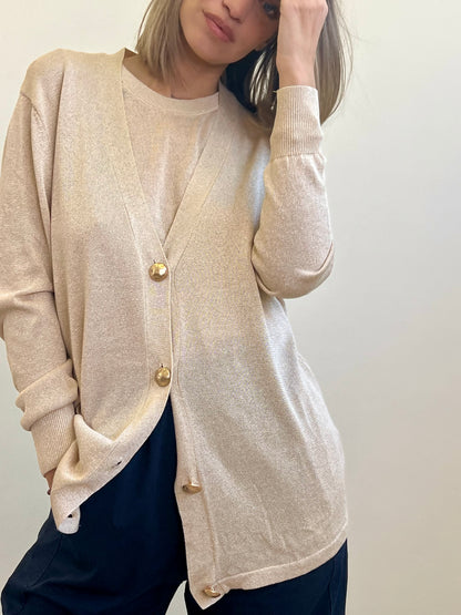 CARDIGAN LUCE ORO
