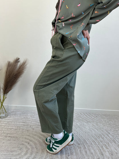 GESSY PANTALONE OVETTO MILITARE