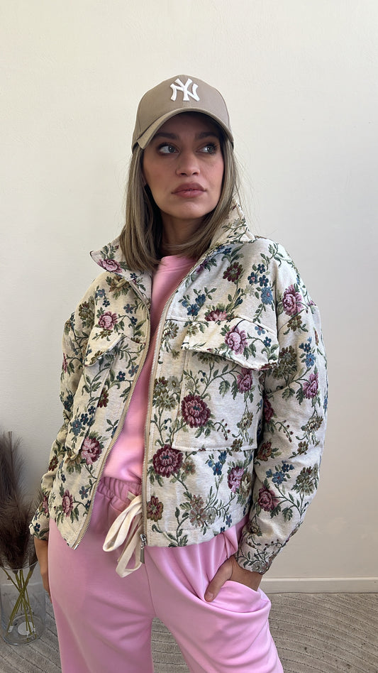 EDEN FLORAL JACQUARD JACKET TAGLIA M/L