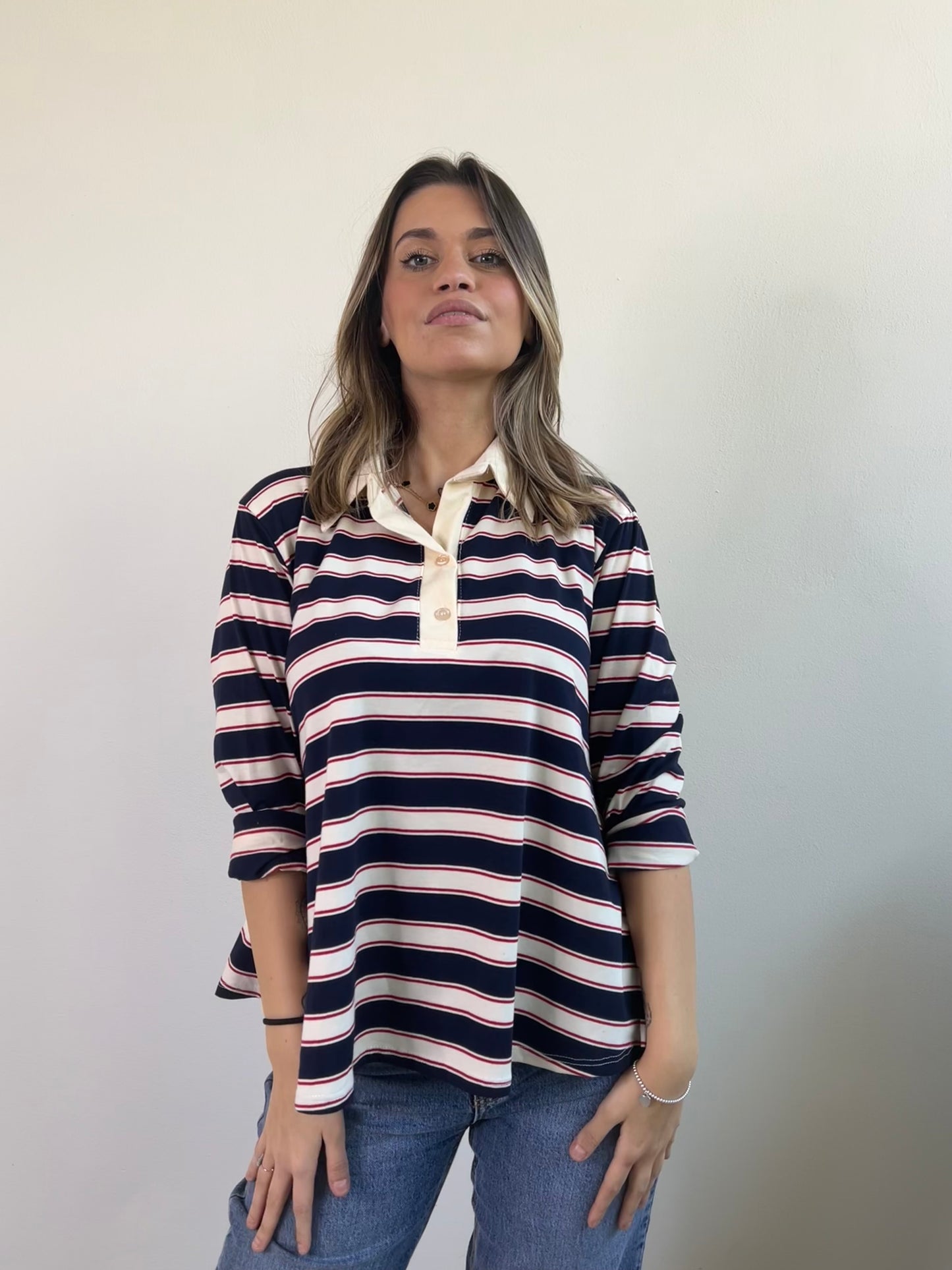 POLO RIGA BLU & ROSSO