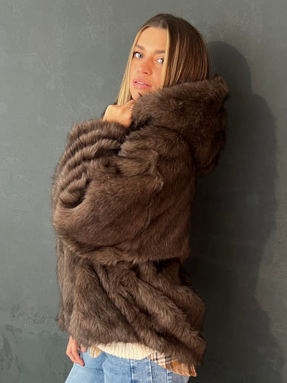 SOPHIE ECO PELLICCIA CAPPUCCIO