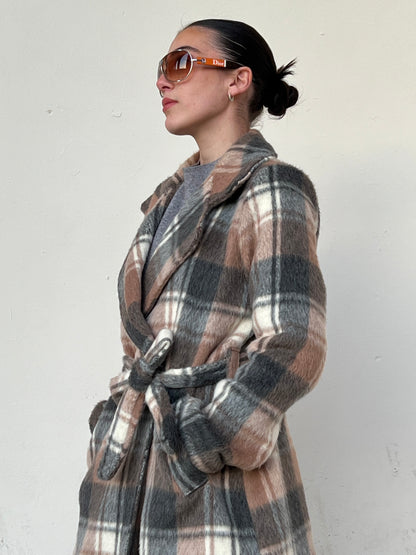 BOVARY CAPPOTTO FANTASIA TARTAN GRIGIO & BISCOTTO