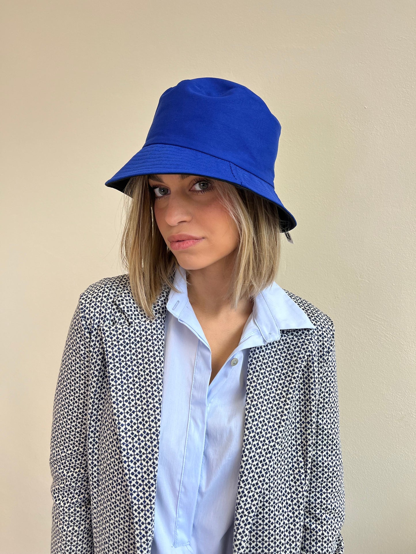 TAYLOR BLAZER JACQUARD TAGLIA M BLU & BIANCO