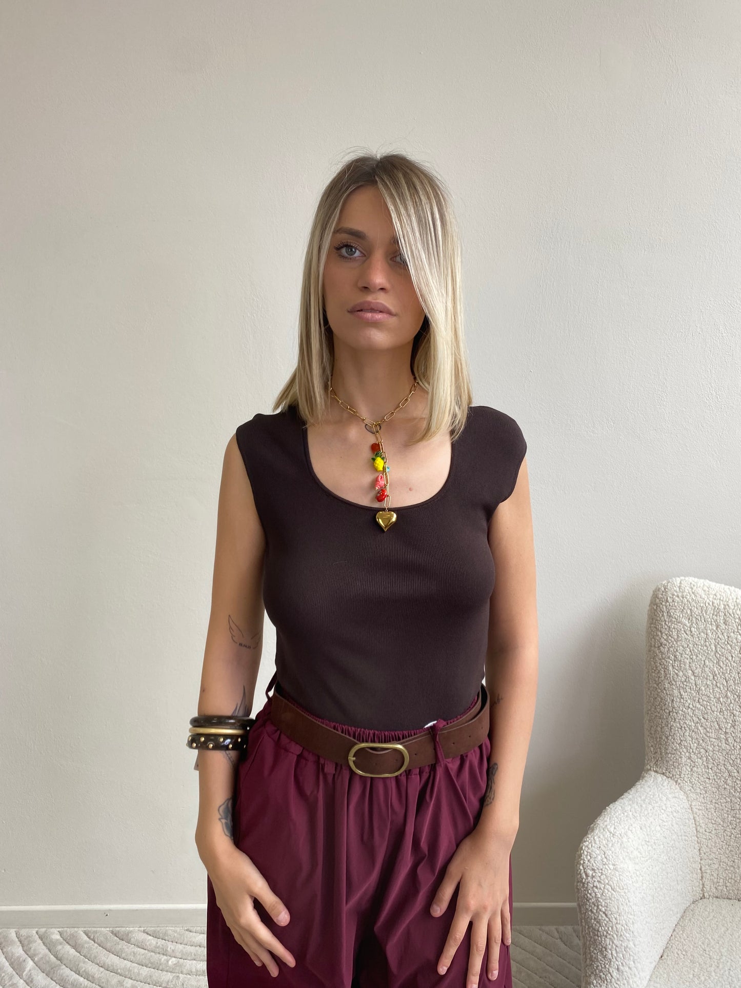 PANTALONE BALOON ROSSO INDIA