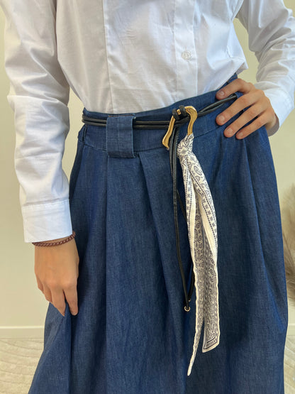 GONNA DENIM A PIEGHE