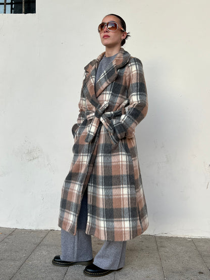 BOVARY CAPPOTTO FANTASIA TARTAN GRIGIO & BISCOTTO