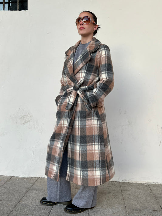 BOVARY CAPPOTTO FANTASIA TARTAN GRIGIO & BISCOTTO