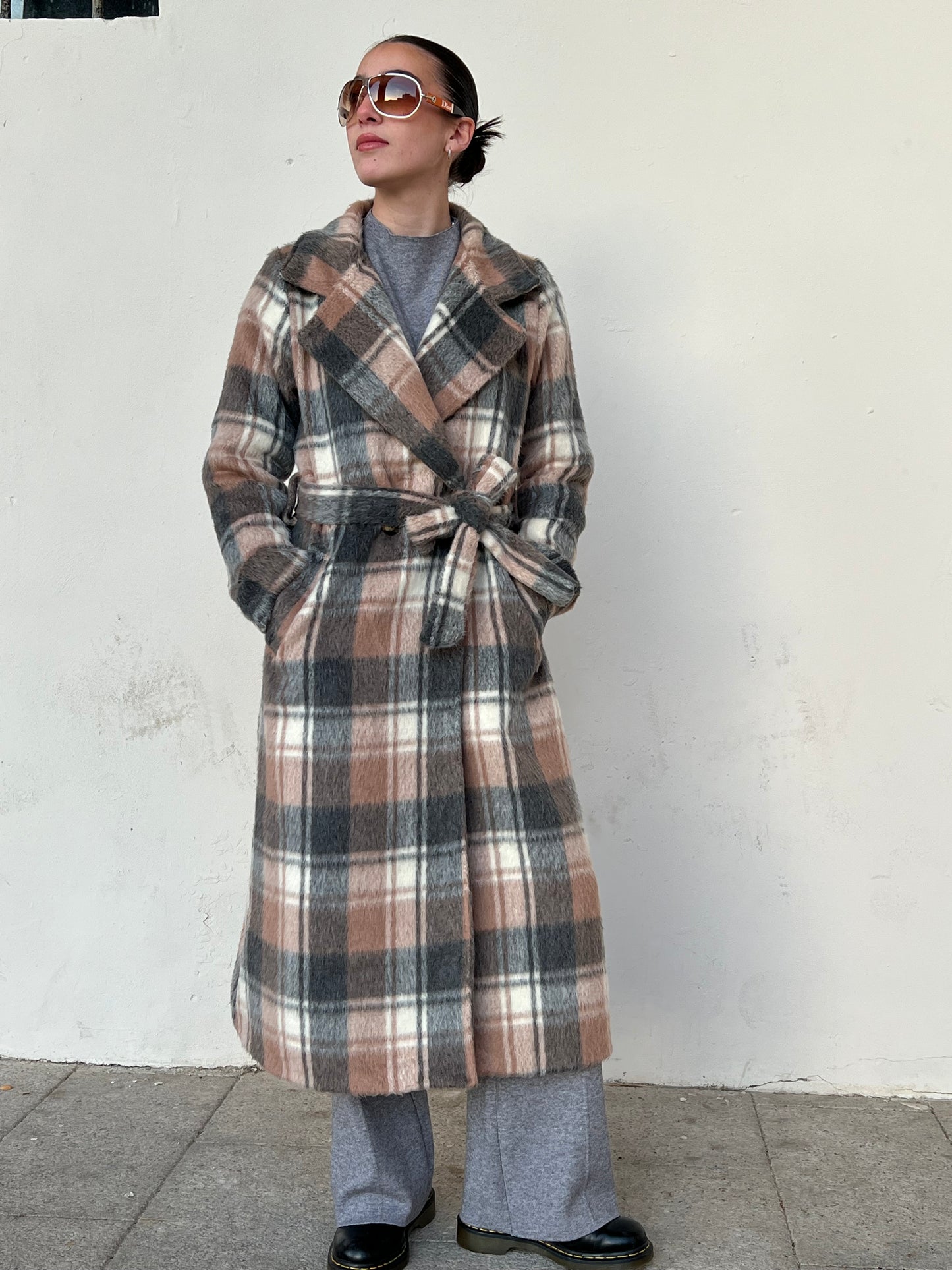 BOVARY CAPPOTTO FANTASIA TARTAN GRIGIO & BISCOTTO