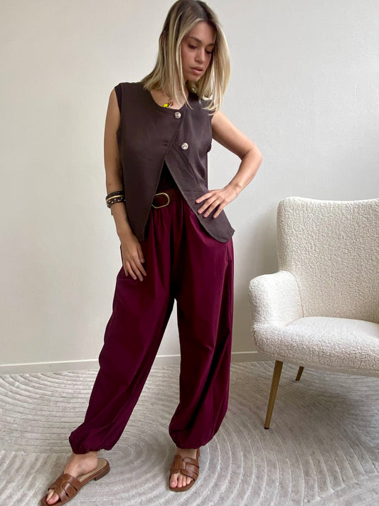 PANTALONE BALOON ROSSO INDIA
