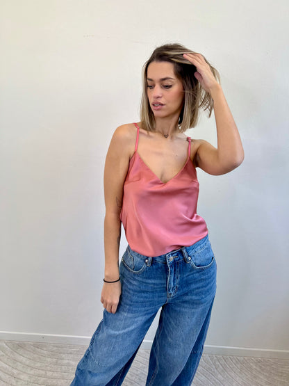 TOP SATIN BLUSH