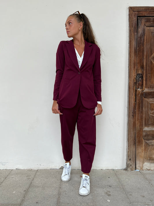 BLAZER OFFICE BORGOGNA TAGLIA L