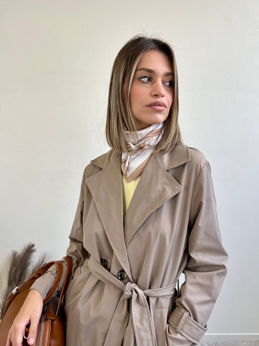 FOULARD STAMPA CACHEMIRE BIANCO E BEIGE