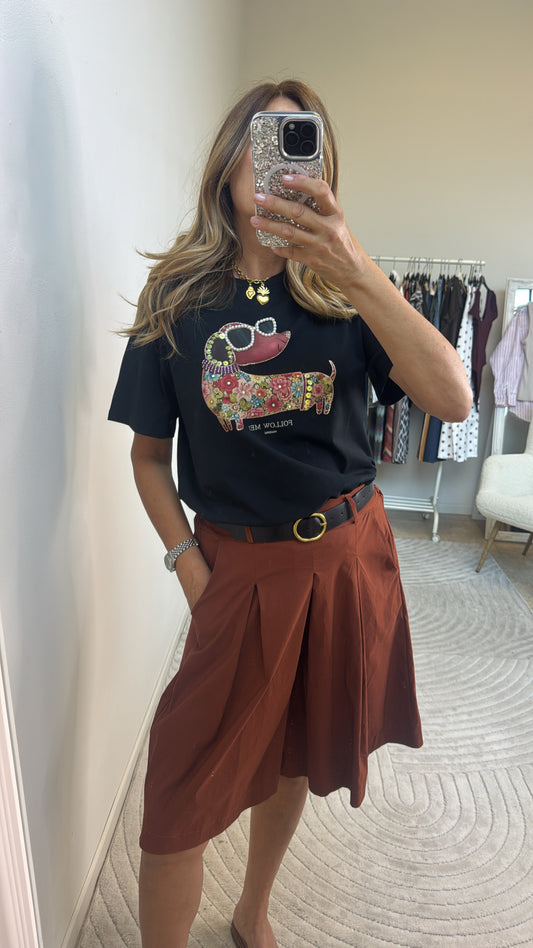 T.SHIRT BASSOTTO NERO