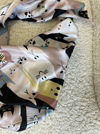 FOULARD STAMPA GATTINO GIALLO