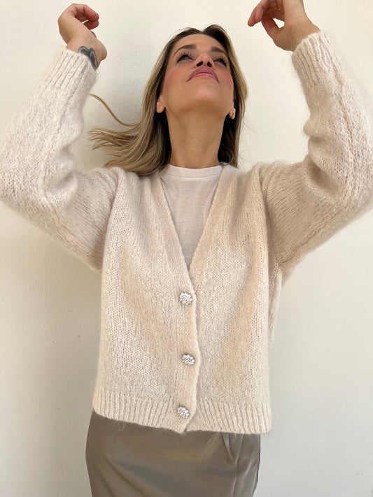 CLIO CARDIGAN MOHAIR VAR.BURRO