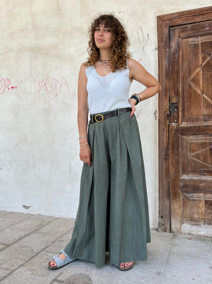 DELFINA PANTALONE AMPIO VAR.VERDONE