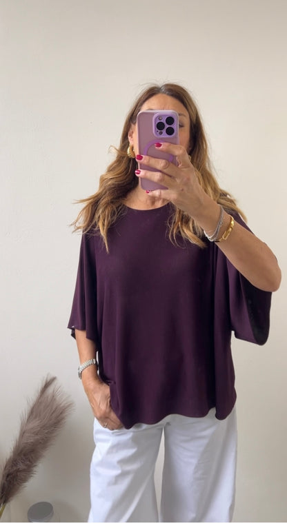 Maxi - maglia MELANZANA
