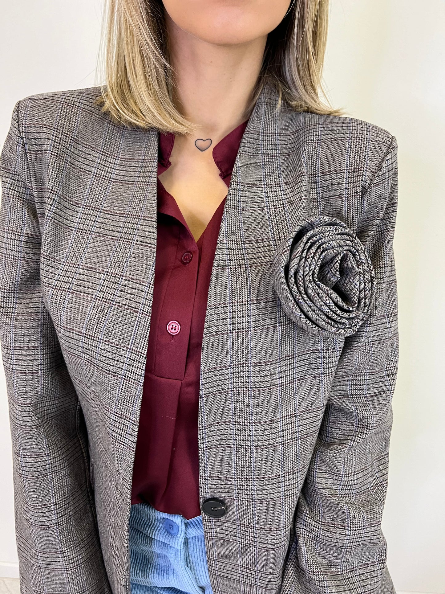 ASTRA CAMICIA RASO BORDEAUX