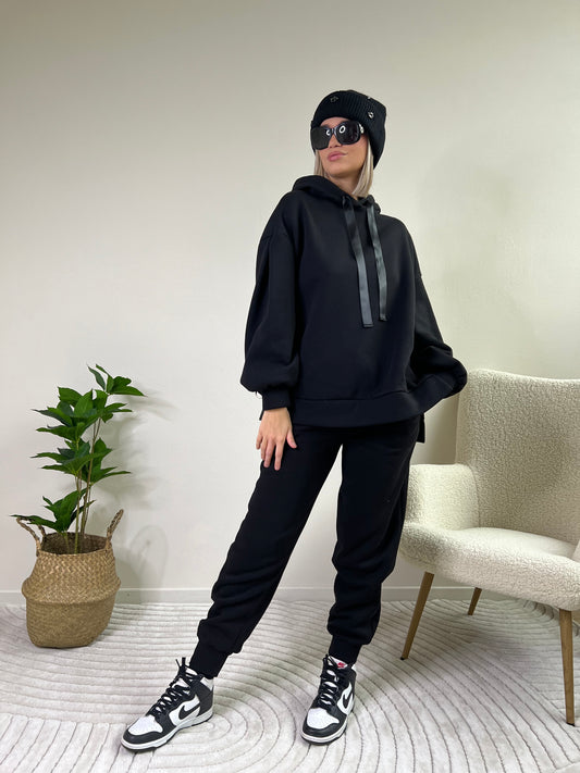 CARINE TUTA FELPATA NERO