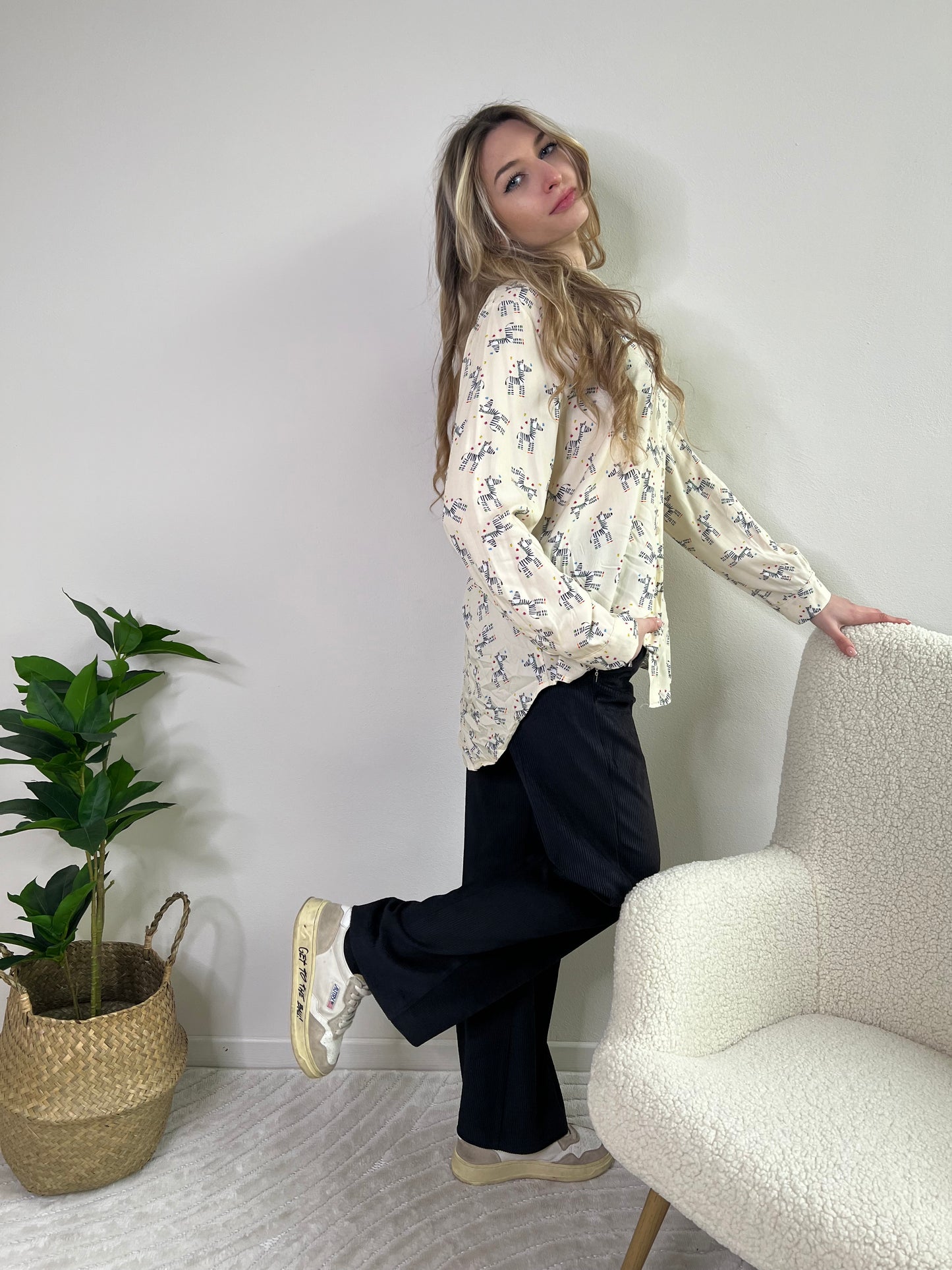 CAMICIA CARTOON STAMPA ZEBRA