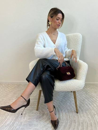 CLIO CARDIGAN MOHAIR BIANCO
