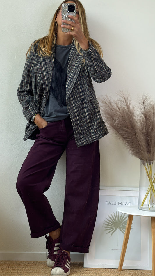 JEANS BARREL  PRUGNA TAGLIA L