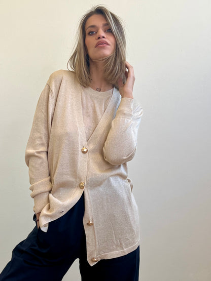 CARDIGAN LUCE ORO