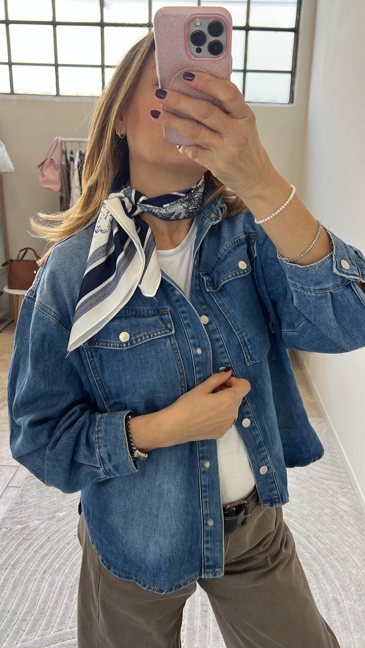 FOULARD STAMPA CACHEMIRE BLU E BIANCO