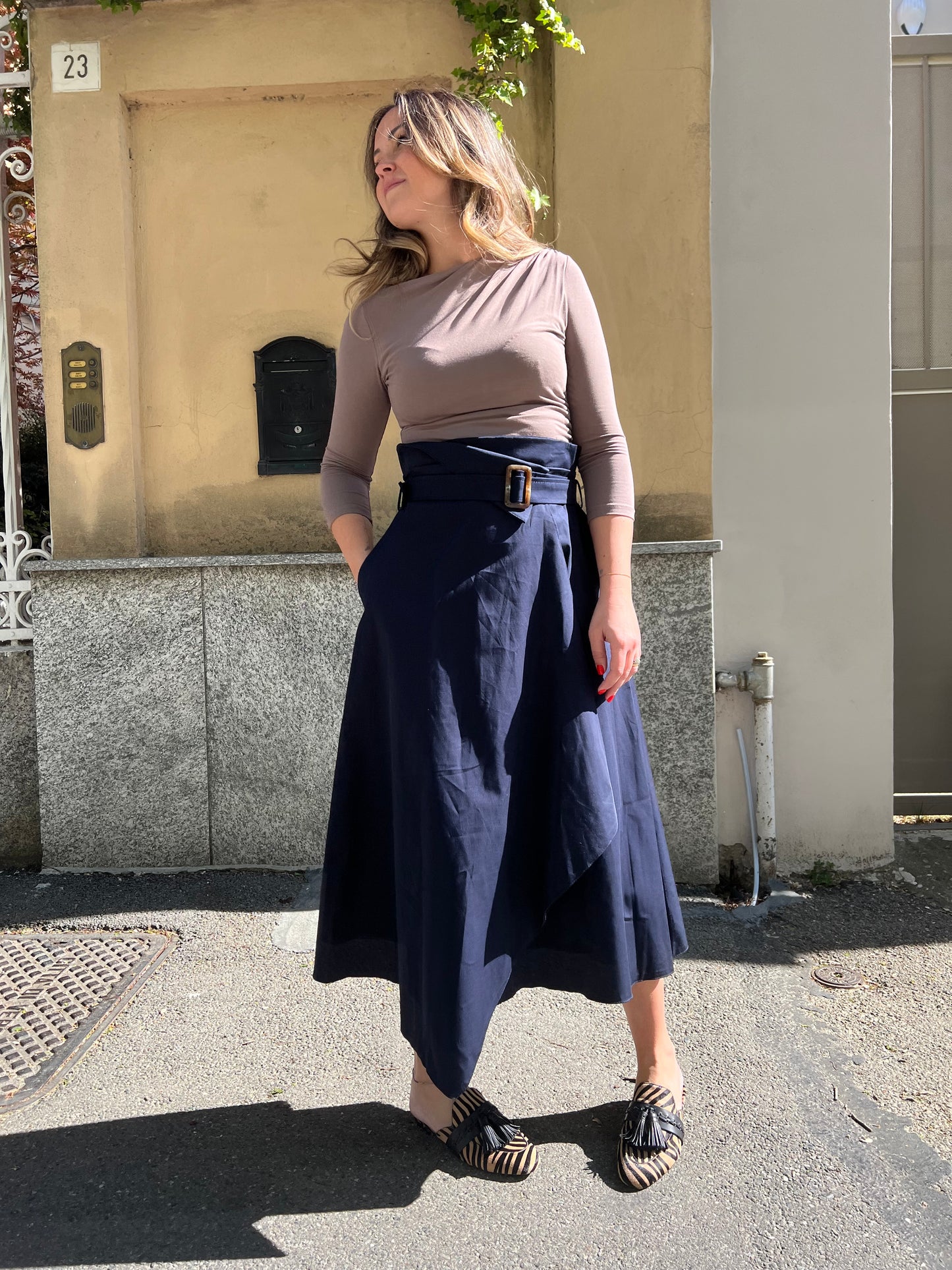 MARICA GONNA A PORTAFOGLIO BLU