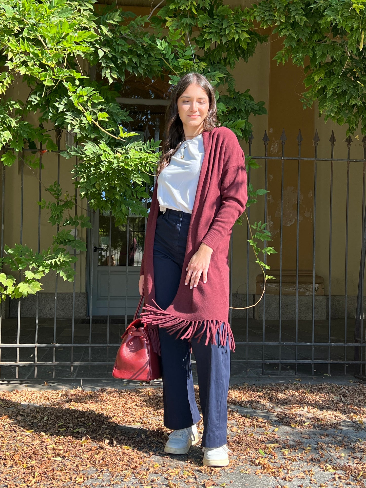 ARIZONA MAXI - CARDIGAN BORDEAUX