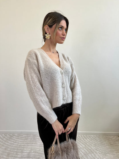 CLIO CARDIGAN MOHAIR BURRO