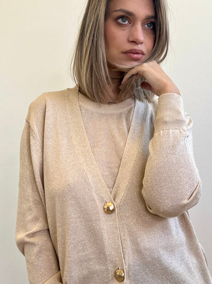 CARDIGAN LUCE ORO