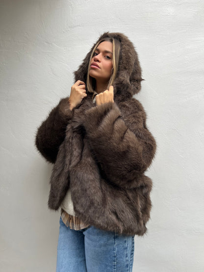 SOPHIE ECO PELLICCIA CAPPUCCIO