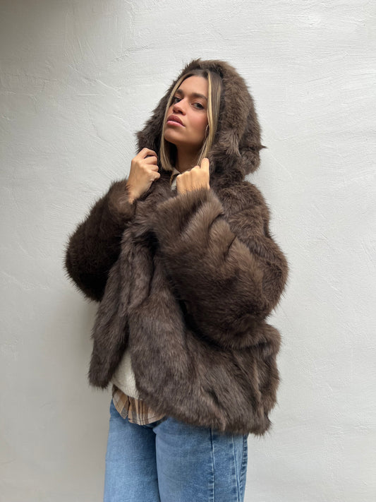 SOPHIE ECO PELLICCIA CAPPUCCIO