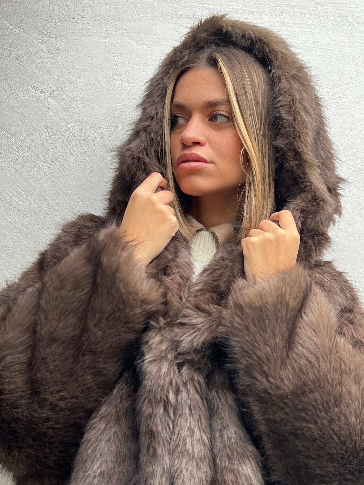 SOPHIE ECO PELLICCIA CAPPUCCIO