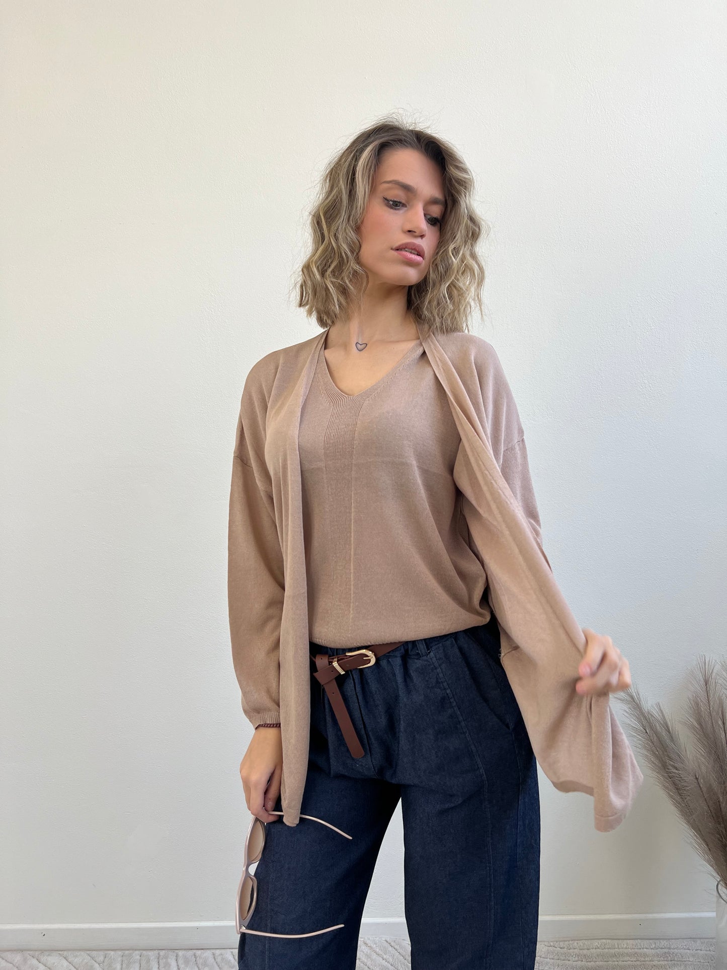 AMBRA CARDIGAN  BISCOTTO