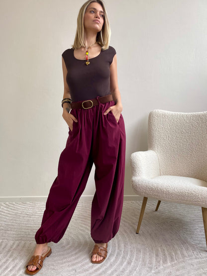 PANTALONE BALOON ROSSO INDIA