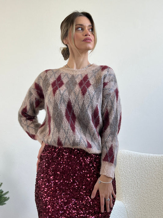 PULLOVER ROMBI MOHAIR