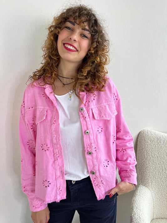 GIUBBINO DENIM SANGALLO ROSA
