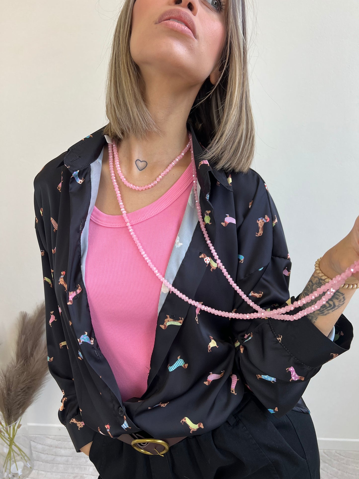 COLLANA LUNGA ROSA