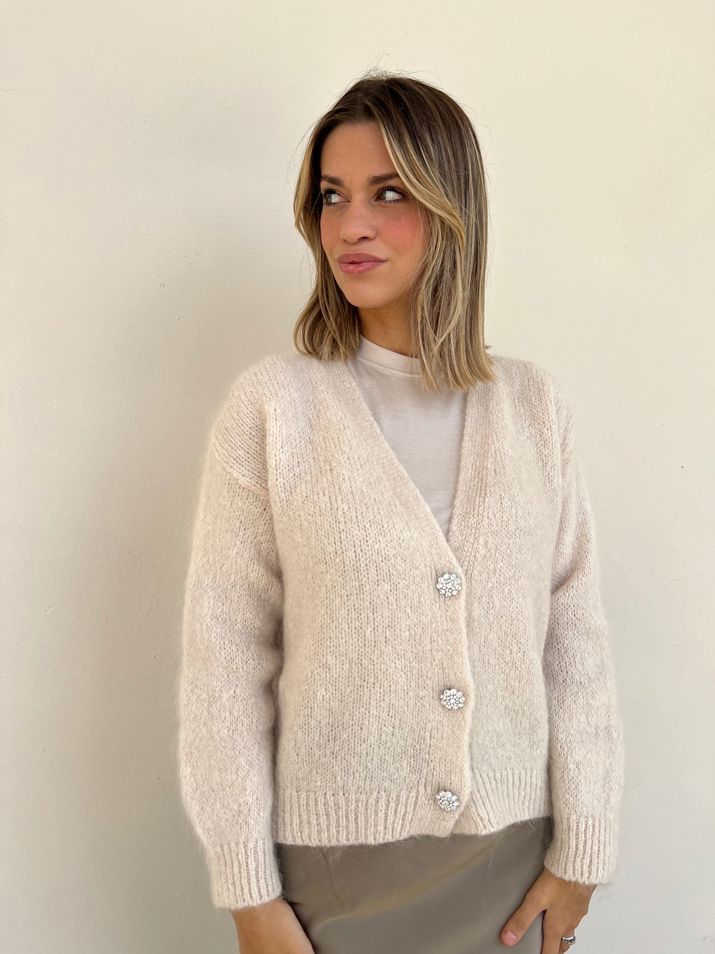 CLIO CARDIGAN MOHAIR VAR.BURRO