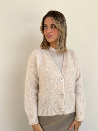 CLIO CARDIGAN MOHAIR VAR.BURRO