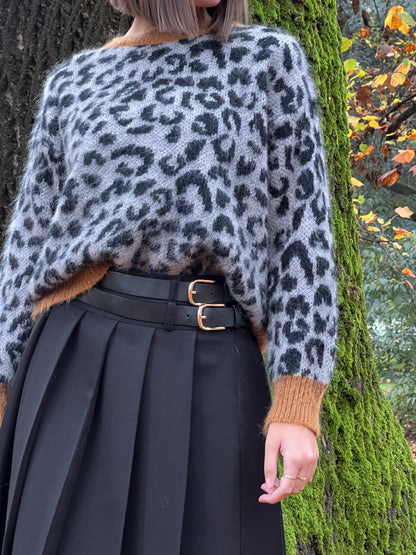 PULLOVER MACULA GRIGIO NERO CAMEL